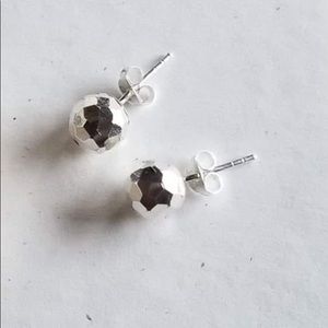 Grace & Heart Sterling Silver Earrings New 5/16”